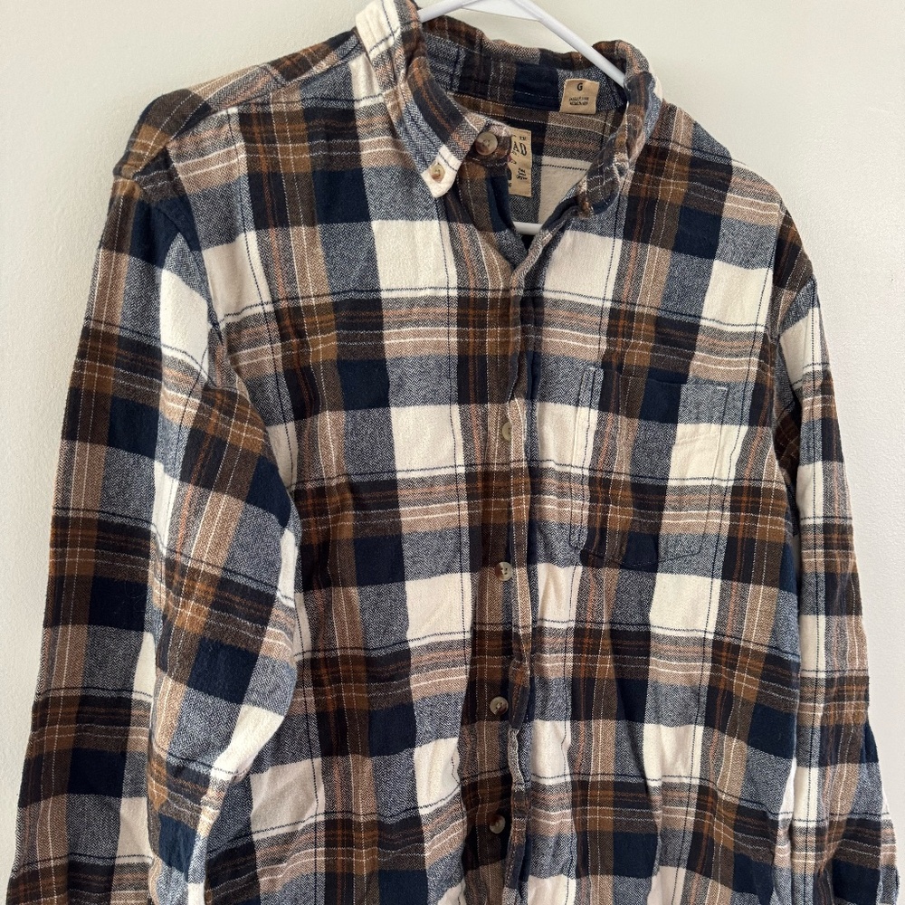 Red Head Flannel Navy and rust